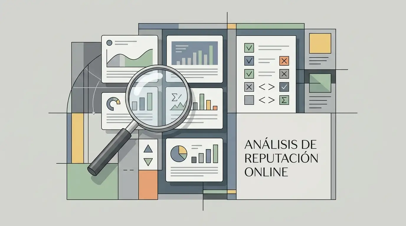 Ilustración editorial sobre análisis crítico de reseñas y reputación de un casino online